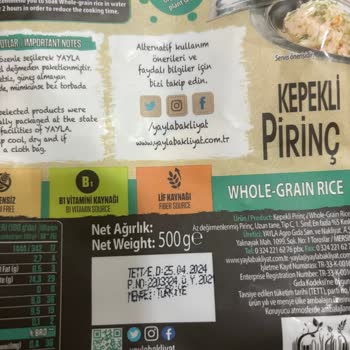 Yayla Bakliyat Pirinç Paketinde Böcek Bulundu