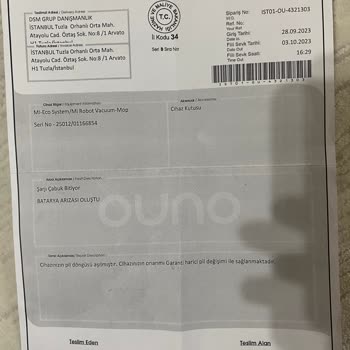Trendyol Ve Teknik Ser. Ouno Ücretini Aldığı Halde Sorunumu Çözemiyor.