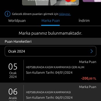 Yapı Kredi Bankası (Hatalı Şekilde Puan Silme Mağduriyeti)
