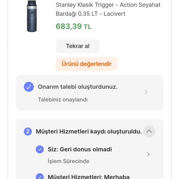 Hepsiburada 4 Aydır Termosumu Yollamadı
