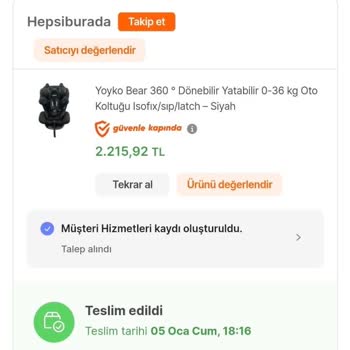 Hepsiburada Ürünümü Getirmeyip %100 Fahiş Fiyat Uygulayıp Başkasına Teslim Edildi