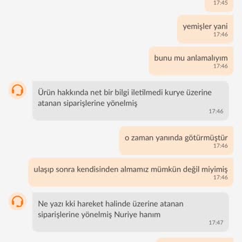 Trendyol GO Sipariş İptal Edildi