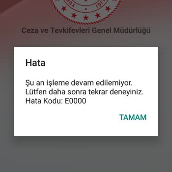 Adalet Bakanlığı E-Görüşte Sorun Var