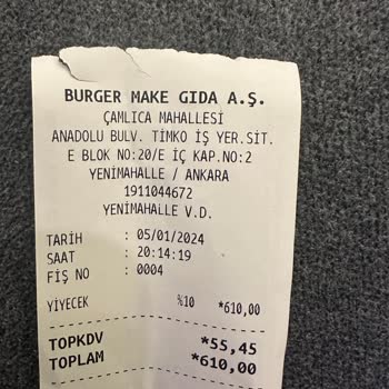 Burger Station Yaşamkent'teki Burger İstasyonu Şubesinin Geç Teslimat Ve Fiyat Şikayeti