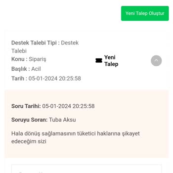 FTZ Women Para İadesi Yapmıyor