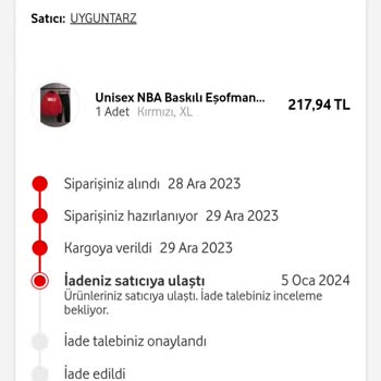 Vodafone Mobil Ödeme İle Yapılan Giyim Siparişi Otomatik Olarak İade Edildi