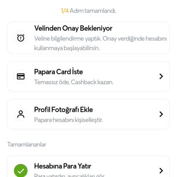 Papara Veli Onayı Olmadan Kullanmak İstiyorum