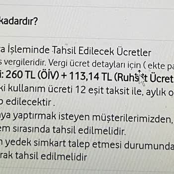 Vodafone İhya Ücreti Şikayeti