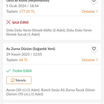 Trendyol Yemek Trendyol Ücretimi Bile İade Etmedi