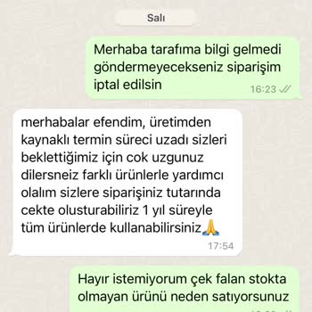 OZSARICAM Ozsaricam Ürün Kargoya Verilmedi İade Yapılmadı