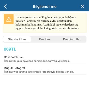 Sahibinden.com Ücretsiz İlan Hakkımı Vermedi