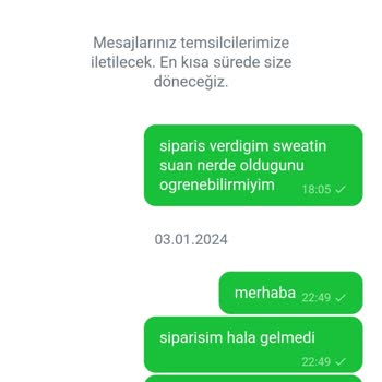 Charmé Butik Siparişim 2 Haftadır Gönderilmiyor