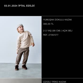 Zara Sipariş İptal Ediyor