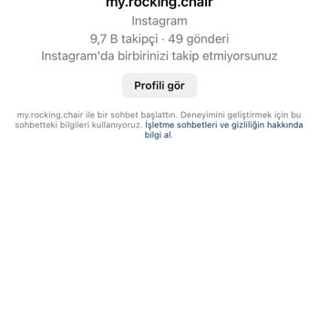 My.rocking.chair (Instagram) Yanıltıcı Satış