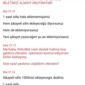 Retrobet Ödeme Yapmıyor Şikayeti Silmem İçin Para Teklif Ediyor