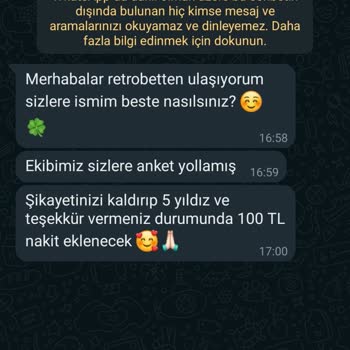 Retrobet Ödeme Yapmıyor Şikayeti Silmem İçin Para Teklif Ediyor