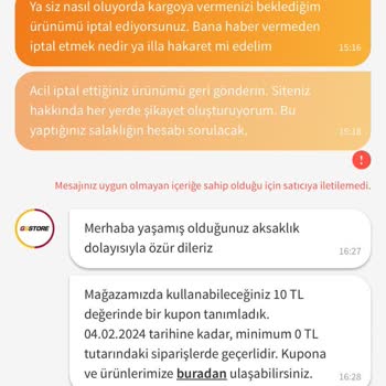 Trendyol'da, GS Store Stokta Olmayan Ürünü Satıyor.
