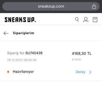 Sneaks Up İptal Edilen Siparişin İadesinin Yapılmaması