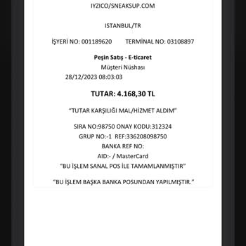 Sneaks Up İptal Edilen Siparişin İadesinin Yapılmaması