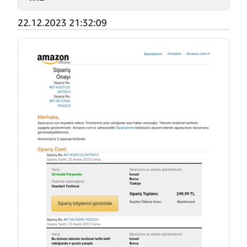 Amazon 15 Gün Sonra Sipariş İptal. Yeni Fiyat 2 Katı
