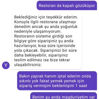 Getir Canlı Destekte Restoranla Görüşmediği Halde Görüştük Diyor