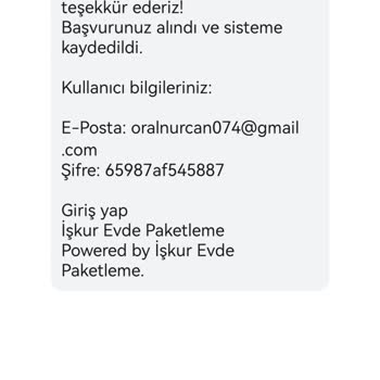 İskurevdepaketleme.biz Sahte Site İŞKUR Şikayet