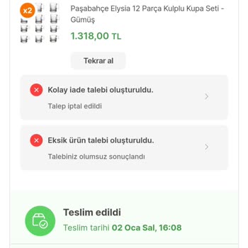 Hepsiburada Eksik Ürün Teslimi Ve İlgisiz Satıcı