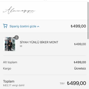 Almina Giyim Online Alışverişte Mağduriyet Yaşadım