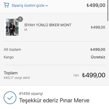 Almina Giyim Online Alışverişte Mağduriyet Yaşadım