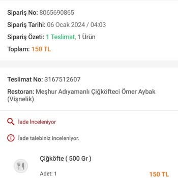 Trendyol Yemek Siparişi Teslim Süresi
