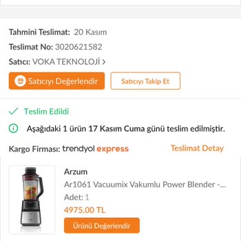 Arzum Vacummix Yanık Kokusu