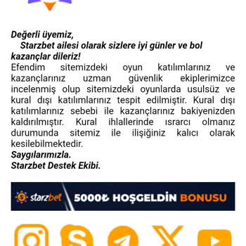 Starzbet Çekimimi Reddetti Ve Bakiyemi Sildi