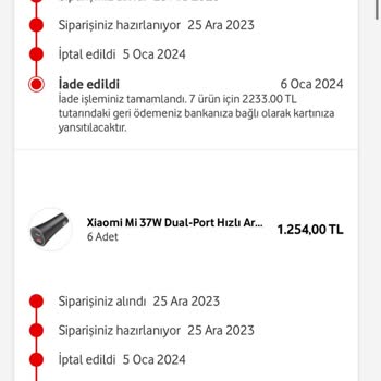 ''Vodafone Yanımda'' Sipariş 12 Gün Hazırlanıyor, Sonra İptal...