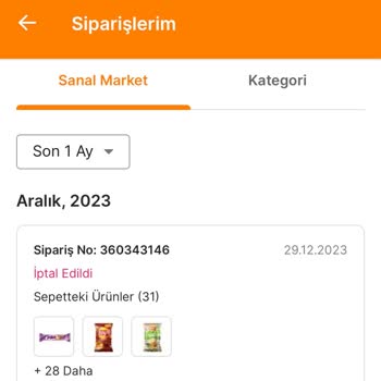 Migros Sanal Marketten İptal Edilen Siparişin İade Süreci Sorunları