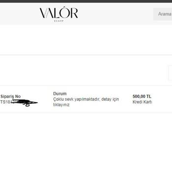 Valorscarf Ürünü Kargoya Vermiyor