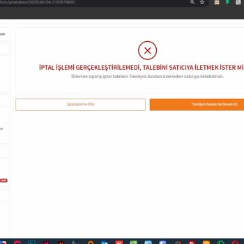 Trendyol İptal İşlemi Yapmıyor! Yardım Edin
