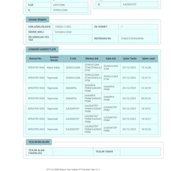 Trendyol Teslim Edilmeyen Kargo