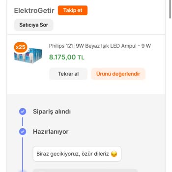 Hepsiburada Sipariş Edilen Ürünlerin Kargoya Verilmemesi