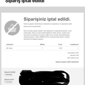 Dyson Parça Temin Mağduriyeti
