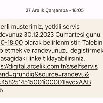 Arçelik Beko Grundig Servis Sorumsuzluğu