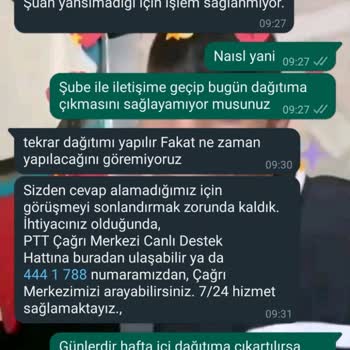 PTT Kargo PTT Den Gelmeyen Kargo, Ulaşılamayan Şube, Kötü Müşteri Hizmetleri