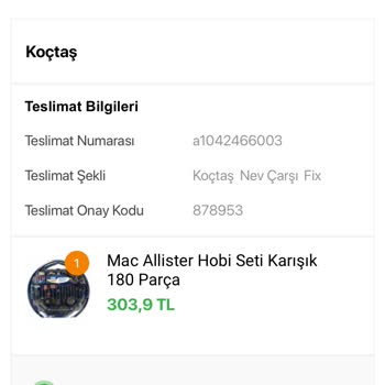 Koçtaş Mağazadan Teslim Mağduriyeti