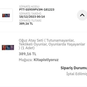 Kitapistiyoruz Epttavm'da İptal Edilen Sipariş Sonrası Fiyat Artışı Şikayeti