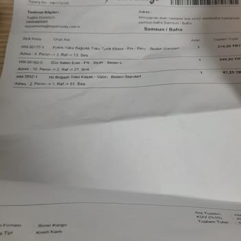 Hepsi Moda Eksik Ürün Gönderdiler