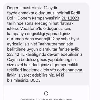Vodafone Haklarımı Geri Almak İstiyorum