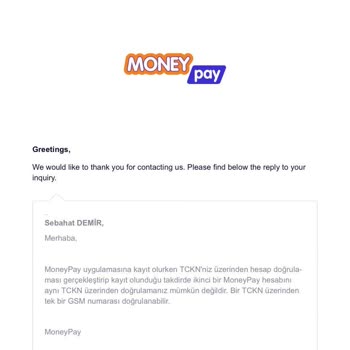 Numara Güncellemeyen MoneyPay Hakkında