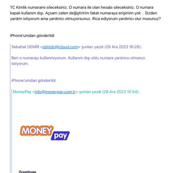 Numara Güncellemeyen MoneyPay Hakkında