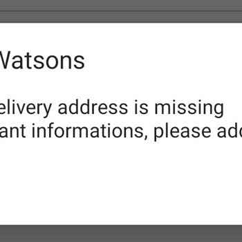 Watsons Uygulaması Adresimi Kabul Etmiyor