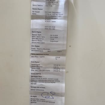 Profilo Yetkili Servis Hizmet Ve Ücret Bedelleri