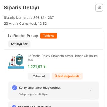 La Roche - Posay Çevrimiçi Alışveriş Sitesinde Yanlış Ürün Gönderimi Ve Mağduriyet